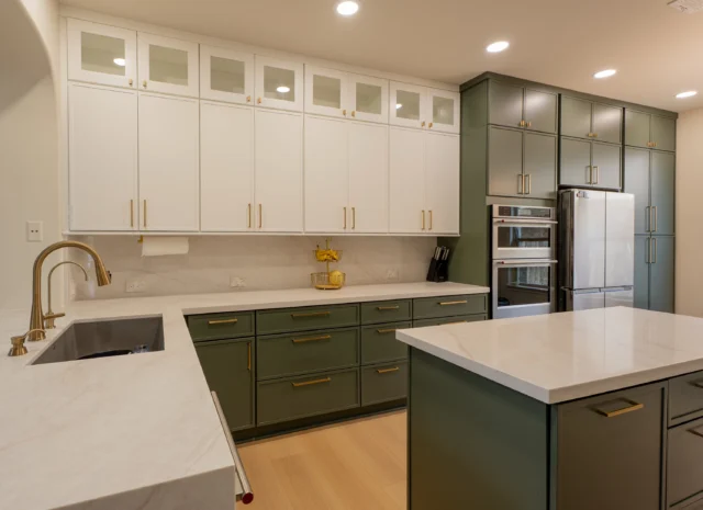When RTA cabinets are thoughtfully designed, carefully selected, and accessorized, it’s hard to believe they’re not custom.

This beautiful combination of green and dove white Slim Shaker cabinets looks nothing short of lavish. ✨ And the transformation is truly amazing!

Our in-stock RTA cabinets, thoughtfully designed and professionally installed by Cabinetto.🙏🏼

A custom look, without the custom wait.

Custom look. Smart selection. Beautifully executed.

#kitchenremodel #kitchendesign #austinhomes