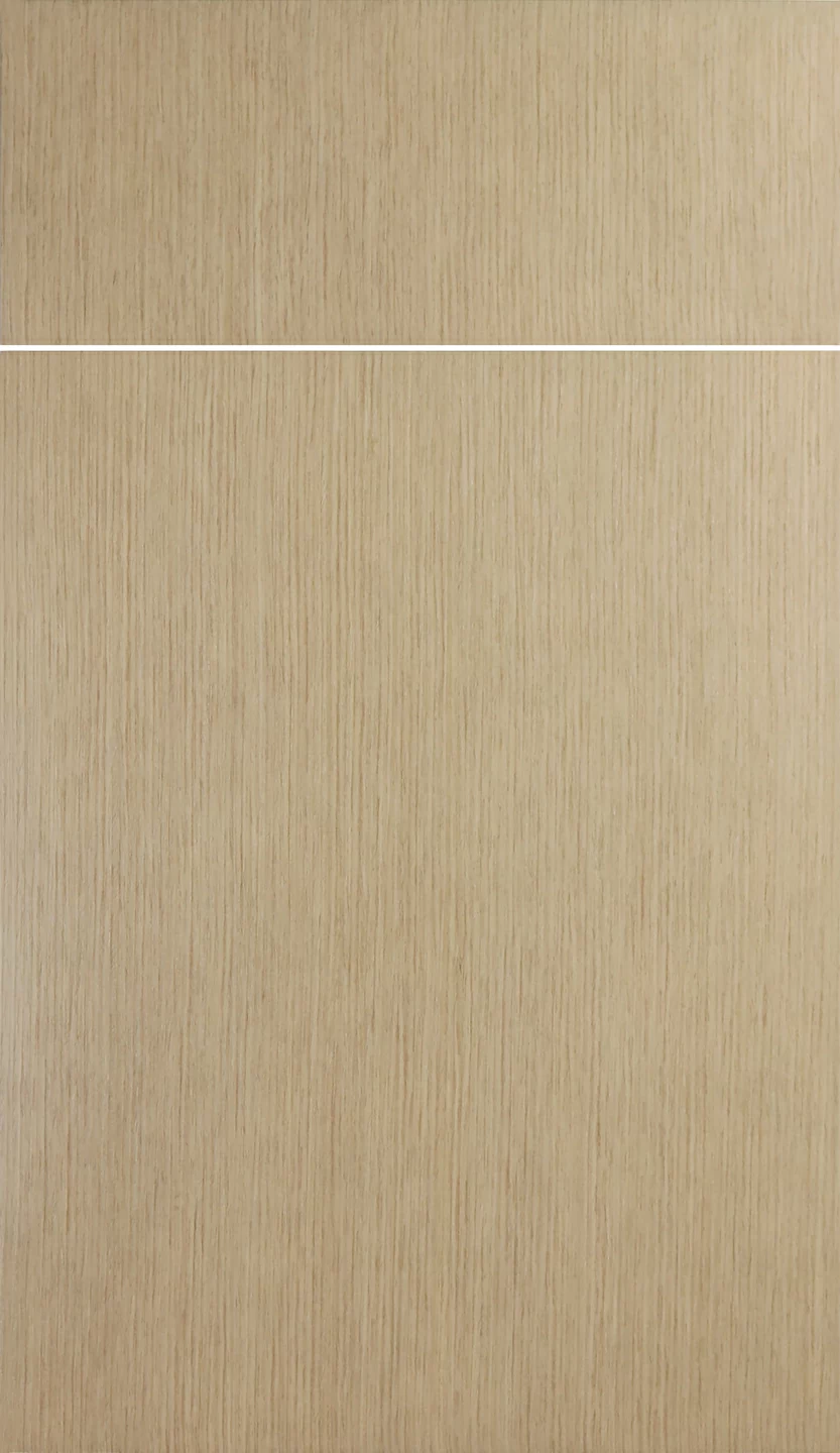Shown in Straight Grain Oak Exotic Vaneer with Coriander Stain in Metro (Vertical)
